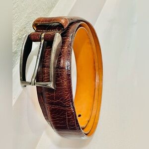 Martin Dingman Alligator Grain Italian Calfskin 
Handmade in America Men’s Belt